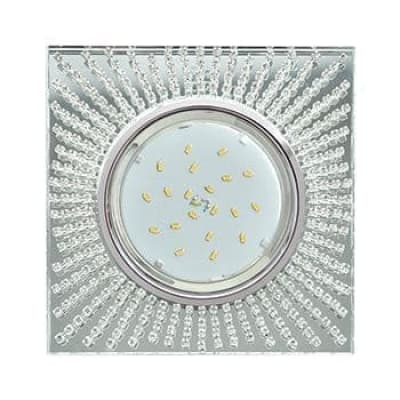 Встраиваемый светильник Ecola GX53 H4 5352 Glass хром/прозрачный FW53SGECB