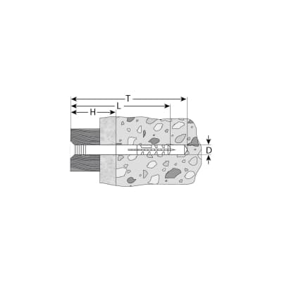 Дюбель-гвоздь полипропиленовый с потайным бортиком ЗУБР 60 x 6 мм, 1400 шт. 4-301340-06-060