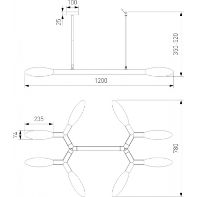 Потолочная люстра Eurosvet Covalent 30180 черный