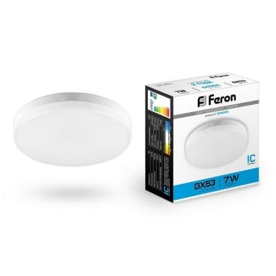 Лампа светодиодная FERON LB-451, GX53 (таблетка), 7W 230V GX53 6400К 25866