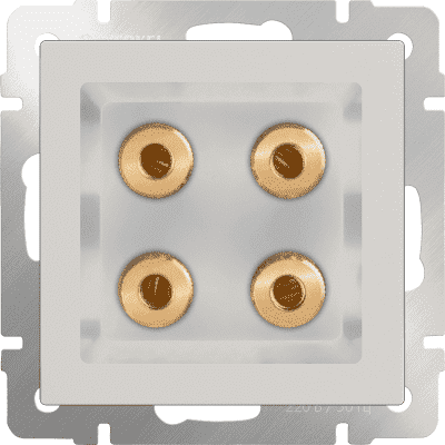 Акустическая розетка Werkel WL03-AUDIOx4 ivory слоновая кость 4690389059247