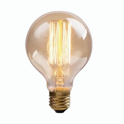 Лампа накаливания Е27 60W 2700K шар прозрачная GF-E-7125