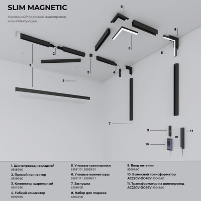 Заглушка Elektrostandard Slim Magnetic 85206/00