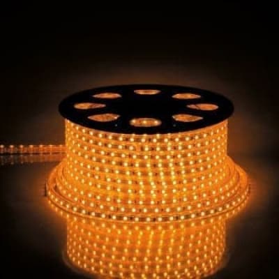 Светодиодная лента Ecola LED Strip STD 4.8W/m 220V IP68 60Led/m желтый SA5Y05ESB