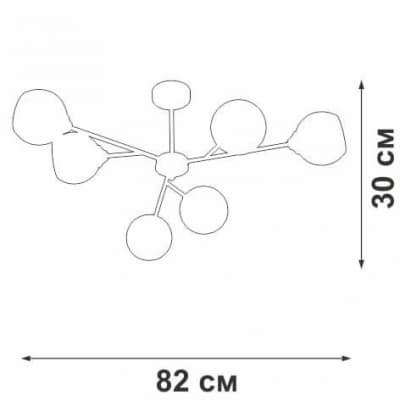 Потолочная люстра Vitaluce V3791-1/6PL