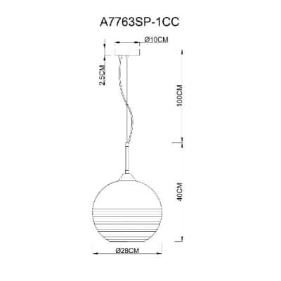 Подвесной светильник Artelamp Wave A7763SP-1CC