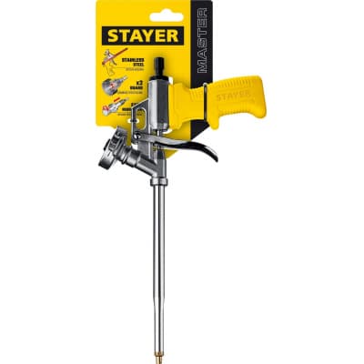 Пистолет для монтажной пены STAYER "MASTER", металлический корпус, регулировка подачи пены 06863_z02