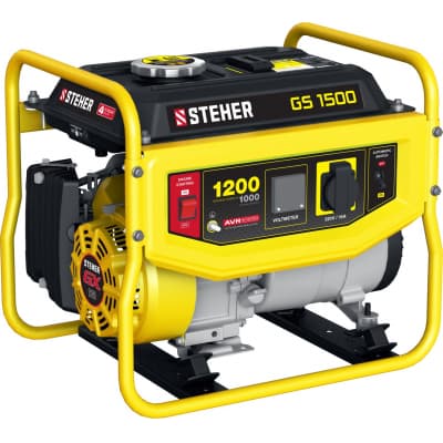 GS-1500 бензиновый генератор, 1200 Вт, STEHER GS-1500