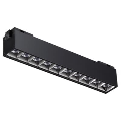 Трековый светильник для низковольного шинопровода IP20 LED 4000K 20W 48V KIT 358524 SHINO NT21 000 черный   NOVOTECH KIT 358524