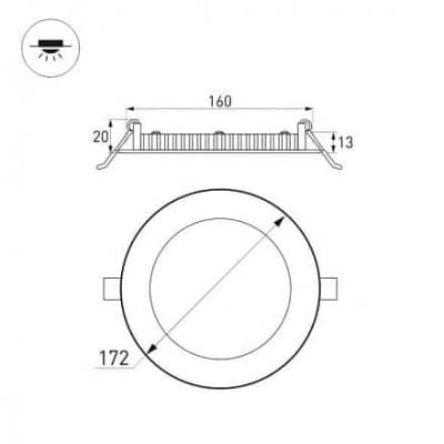 Встраиваемый светильник Arlight DL-172M 15W 4000K IP40 020112