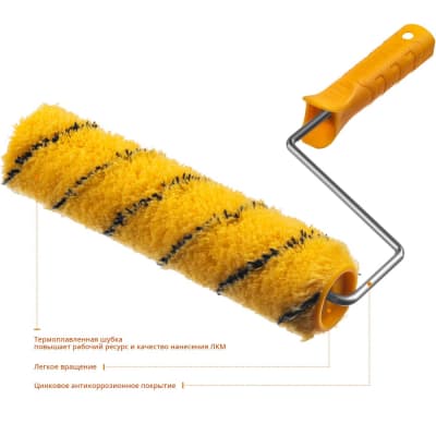 Валик малярный Stayer dualon 40, 240 мм, d=40 мм, ворс 12 мм, ручка d=6 мм 03184-24_z02