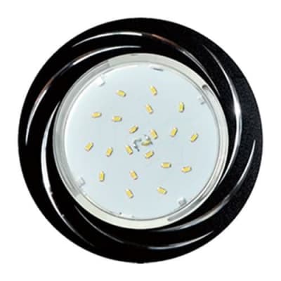 Ecola GX53 H4 DL5386 светильник встраив. без рефл. Вихрь Черный/Алюм 20x110 (к+) FB5386ECB
