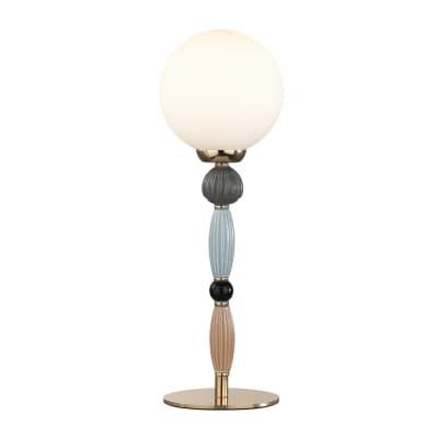 Настольная лампа Odeon Light Palle 5405/1T золотой/коричневый/голубой/белый матов./металл/керамика/стекло E14 1*40W