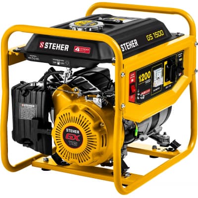 GS-1500 бензиновый генератор, 1200 Вт, STEHER GS-1500