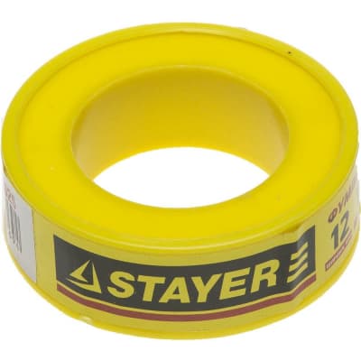 Фум лента STAYER толщина 0,075 мм, плотность 0,25 г/см3, ширина 12 мм 12360-12-025