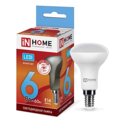 Лампа светодиодная LED-R50-VC 6Вт 230В Е14 4000К 525Лм IN HOME 4690612024264