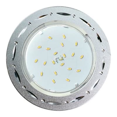 Ecola GX53 H4 DL5385 светильник встраив. без рефл. Точки-полоски по кругу матовый Хром/Алюм 20x110 (к+) FC5385ECB