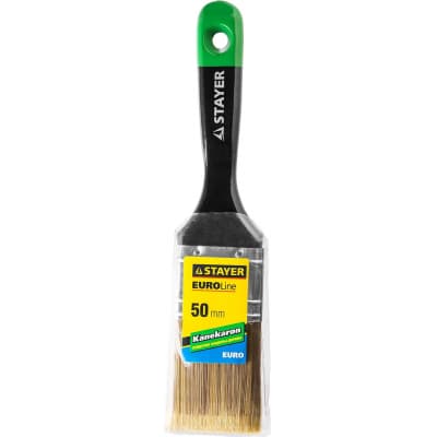 Кисть плоская STAYER 50 мм, 2", щетина искусственная, деревянная ручка KANEKARON-EURO 0106-050