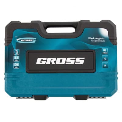 Набор инструментов 82 предметов , 120 зубьев, CrV, 1/4, 1/2 Gross 14149