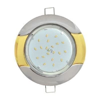 Встраиваемый светильник Ecola GX53 H4 9012 хром-золото FE71H4ECB