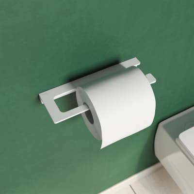 Держатель для туалетной бумаги IDDIS Slide без крышки, сплав металлов, белый матовый (SLIWT00i4)