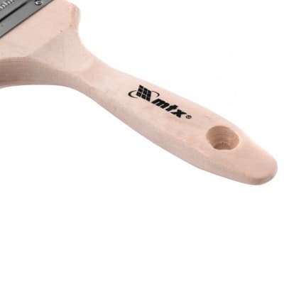 Кисть плоская Евро 3, натуральная щетина, деревянная ручка MTX 83056