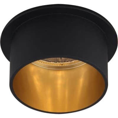Светильник потолочный встраиваемый FERON DL6005, под лампу MR16 G5.3, черный-золотой 29733