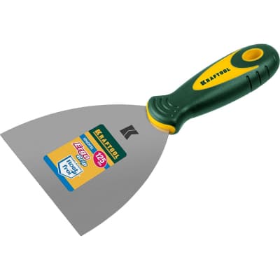 Шпательная лопатка KRAFTOOL 125 мм, нержавеющее полотно, двухкомпонентная рукоятка, 10035-125