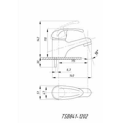 Смеситель для раковины TSARSBERG TSB-841-1202 тип См-УмОЦБА