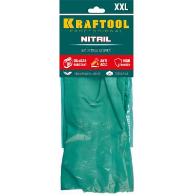 KRAFTOOL NITRIL нитриловые индустриальные перчатки, маслобензостойкие, размер XL 11280-XL_z01