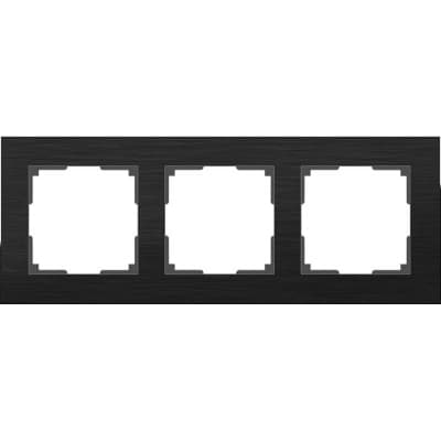 Рамка на 3 поста Werkel Aluminium WL11-Frame-03 черный алюминий  4690389110467