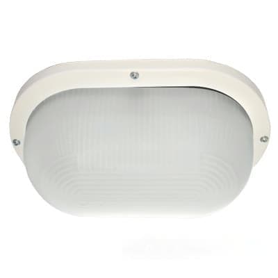 Ecola Light GX53 LED ДПП 03-9-102 светильник Овал накладной IP65 2*GX53 матовое стекло белый 280х175х105 TL53L2ECR