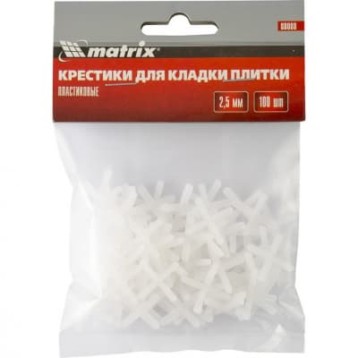 Крестики, 2,5 мм, для кладки плитки, 100 шт Matrix 88088