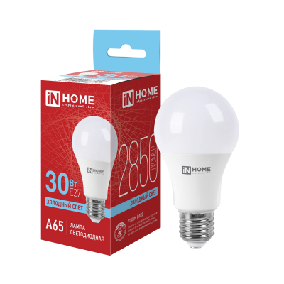 Лампа светодиодная LED-A65-VC 30Вт 230В Е27 6500К 2850Лм IN HOME 4690612066257