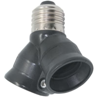 Переходник Ecola base  с цоколя E27 на 2хE27 Черный A7T27BEAY