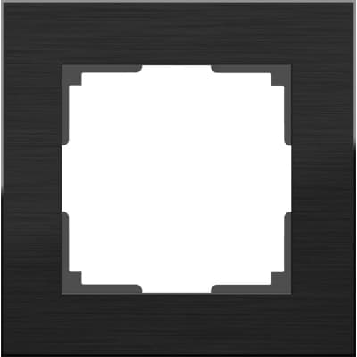 Рамка на 1 пост Werkel Aluminium WL11-Frame-01 черный алюминий  4690389110443