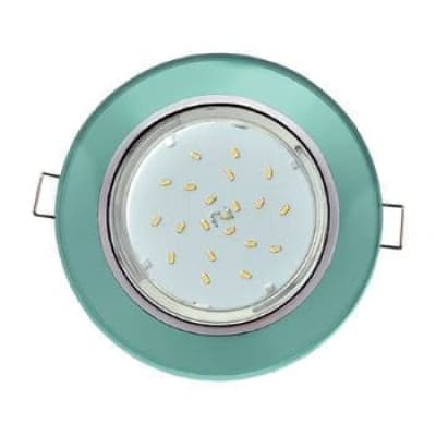 Встраиваемый светильник Ecola GX53 H4 5310 Glass хром/изумруд FC53RNECH