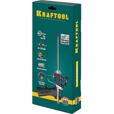 Пистолет для монтажной пены KRAFTOOL цельнометаллический Super-Kraft 06853