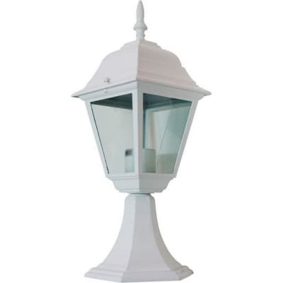 Светильник садово-парковый, серии «Классика» FERON 4104 1*60W, E27, 230V, IP44, цвет белый, 4-х гранник, на постамент 11019