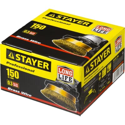 Щетка чашечная для УШМ STAYER Ø 150 мм 150 мм, 35125-150