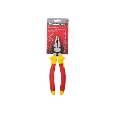 Плоскогубцы комбинированные Insulated, 200 мм, двухкомпонентные рукоятки Matrix Professional 16905