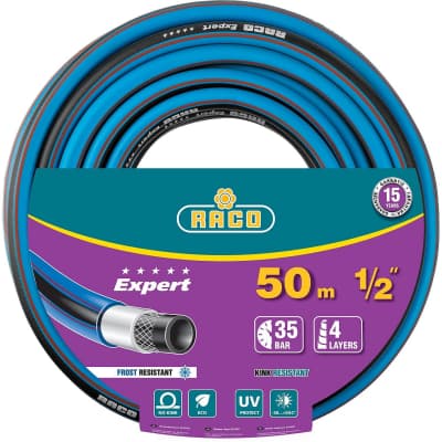 Шланг поливочный Raco O 1/2" x 50 м, 35 атм., 4-x слойный, армированный, EXPERT 40302-1/2-50_z01
