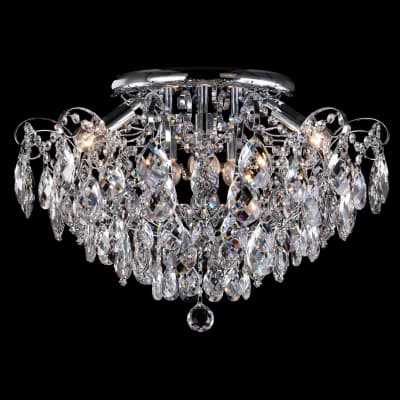 Люстра хрустальная Eurosvet Crystal 10081/6 хром/прозрачный хрусталь Strotskis