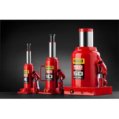 STAYER RED FORCE 8т 230-457мм домкрат бутылочный гидравлический 43160-8_z01