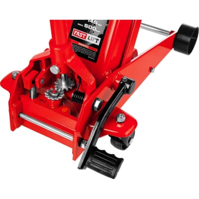 Домкрат гидравлический подкатной с педалью RED FORCE STAYER 3,5т, 145-500 мм 43155-3.5