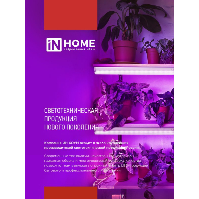 Светильник светодиодный IN HOME СПБ-Т5 PRO-ФИТО полный спектр 20Вт 230B 870мм 4690612055411
