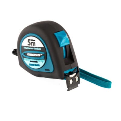 Рулетка Ergonomisch, 5 м x 25 мм, магнитный обрезиненный зацеп Gross 31103