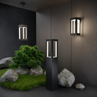 Уличный светильник подвесной Elektrostandard Frame 1528 TECHNO LED черный