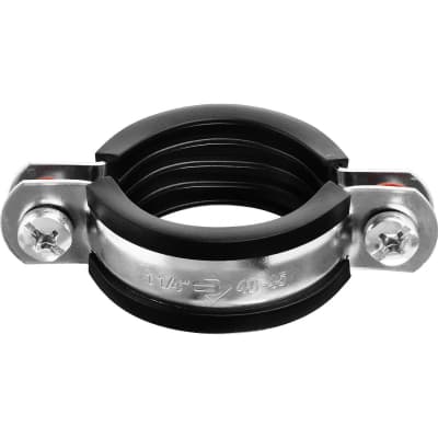 Хомут трубный ЗУБР 1 1/4", с гайкой, оцинкованный, 8 шт., 37850-40-45