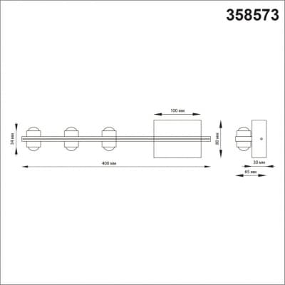 Ландшафтный настенный светильник IP54 LED 4000K 12W 85-265V CALLE 358573 STREET NT21 000 темно-серый   NOVOTECH CALLE 358573